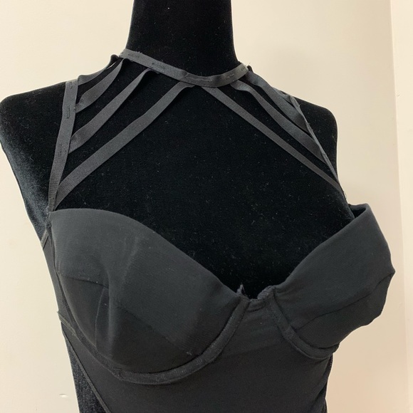 Frederick’s of Hollywood Black Lace Mesh Bodysuit - Picture 5 of 8